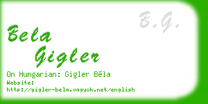 bela gigler business card